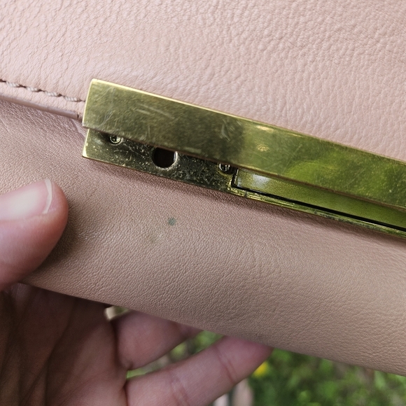 J. Crew blush pink leather rectangular flap crossbody bag - Picture 14 of 14